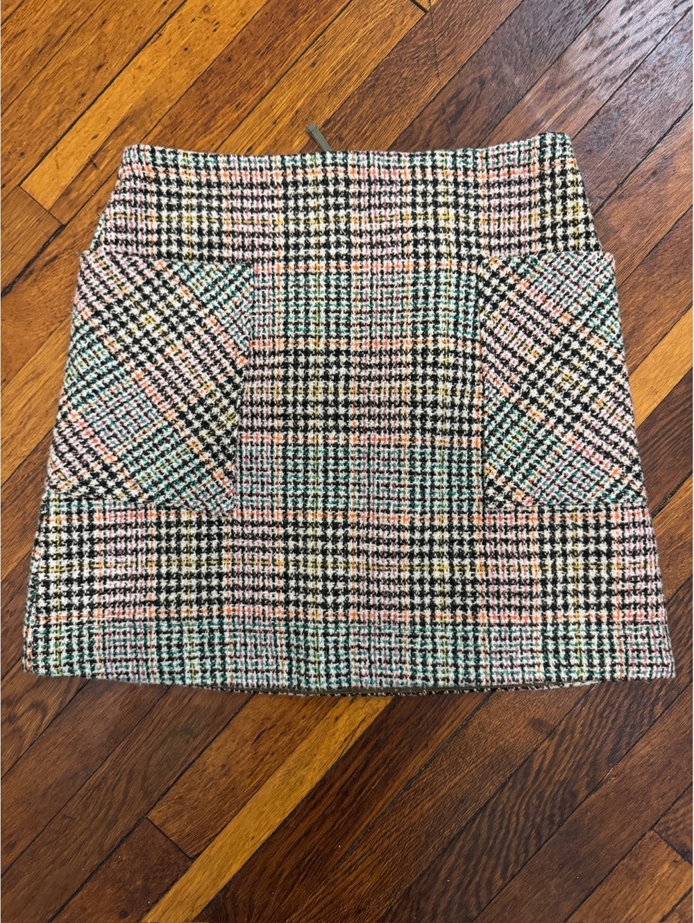 Maeve Anthropologie Tweed Mini Skirt, Multicolor Nubby Tweed